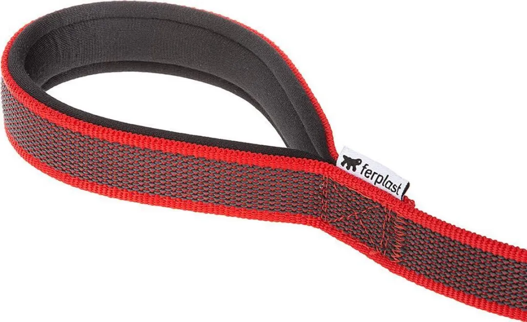 Ferplast Hondenriem Daytona Gummy Matic G20/500 - Rood - afbeelding 3 van 6