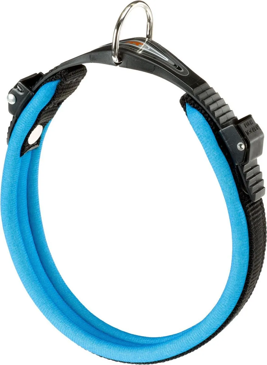 Ferplast Ergocomfort Fluo Hondenhalsband 34-42cm - Zwart/Blauw