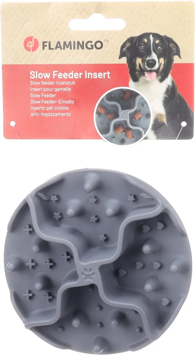 Flamingo Slow Feeder Insert Woopy Grijs Ø12cm