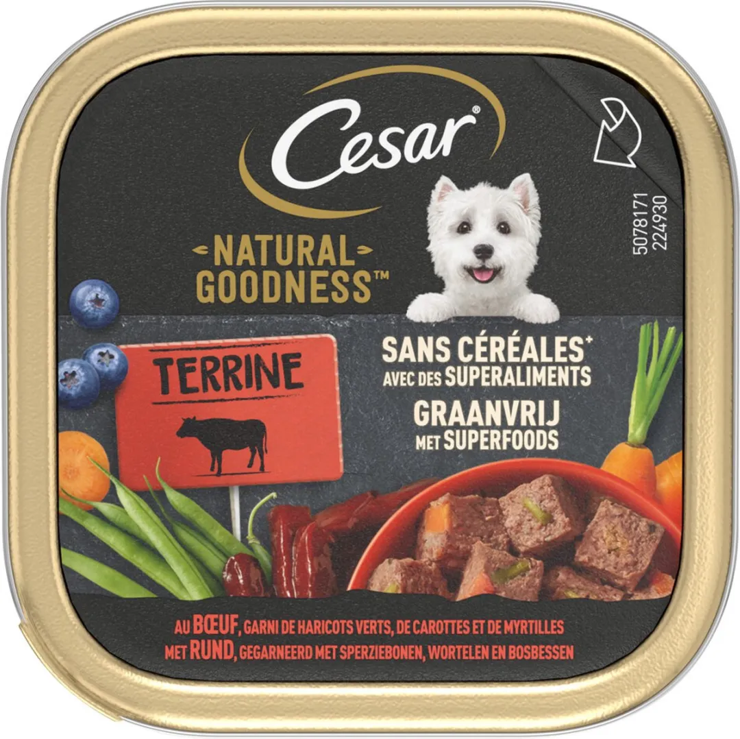 César Natural Goodness Rund Paté Graanvrij 16x100g