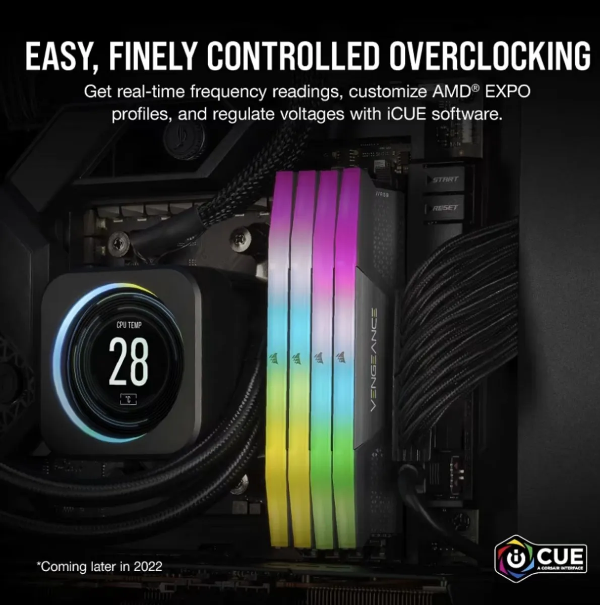Corsair Vengeance CMH16GX5M2B5600Z40 DDR5 RAM 16GB - 2x8GB 5600MT/s