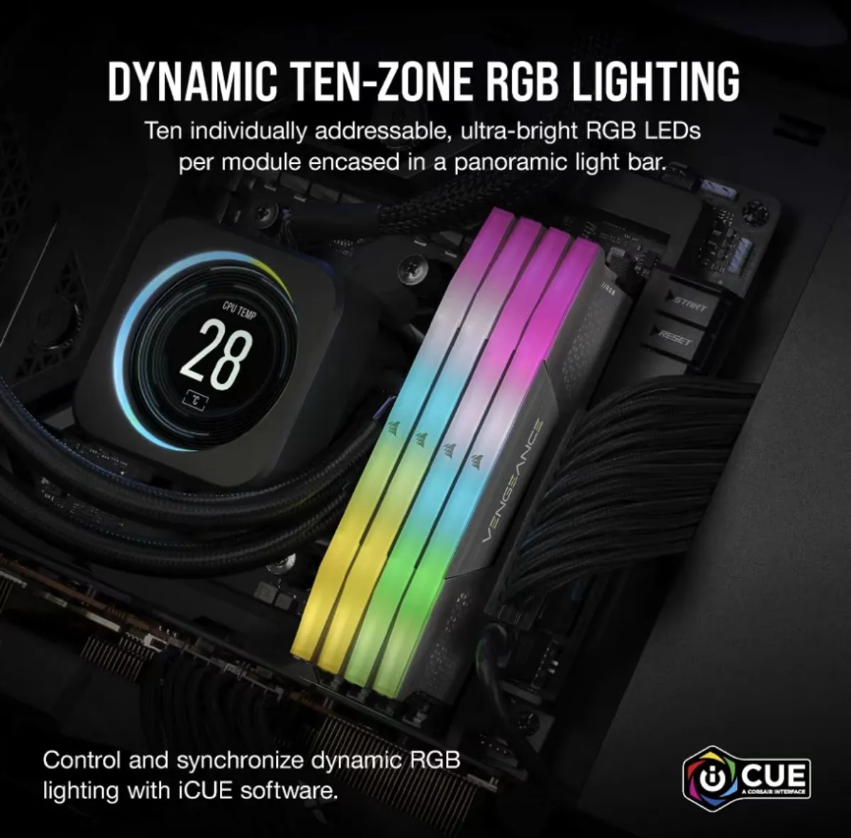 Corsair Vengeance CMH16GX5M2B5600Z40 DDR5 RAM 16GB - 2x8GB 5600MT/s