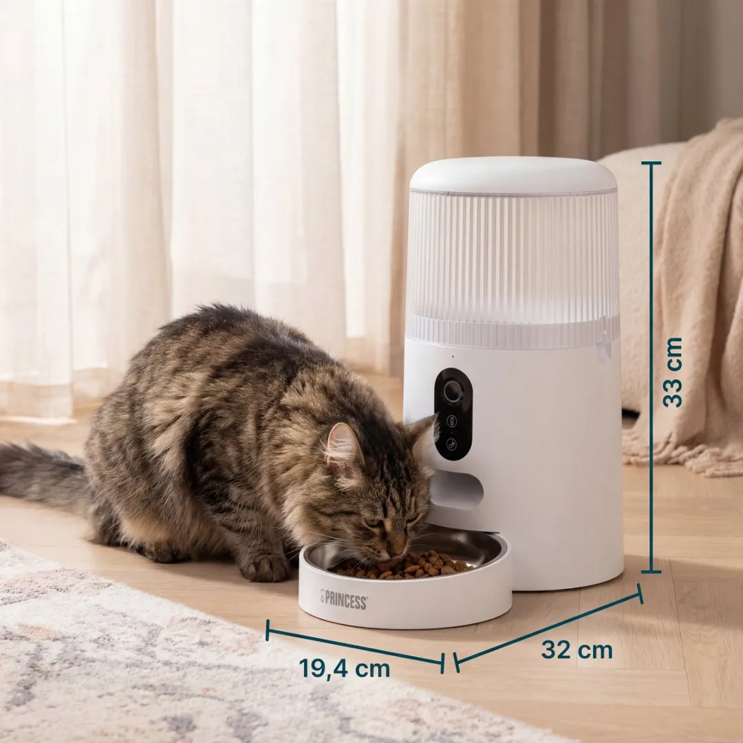Princess Automatische Voerbak 610045 - 4L - Kat/Hond - App-Bediening - Roestvrijstalen Kom - afbeelding 6 van 6