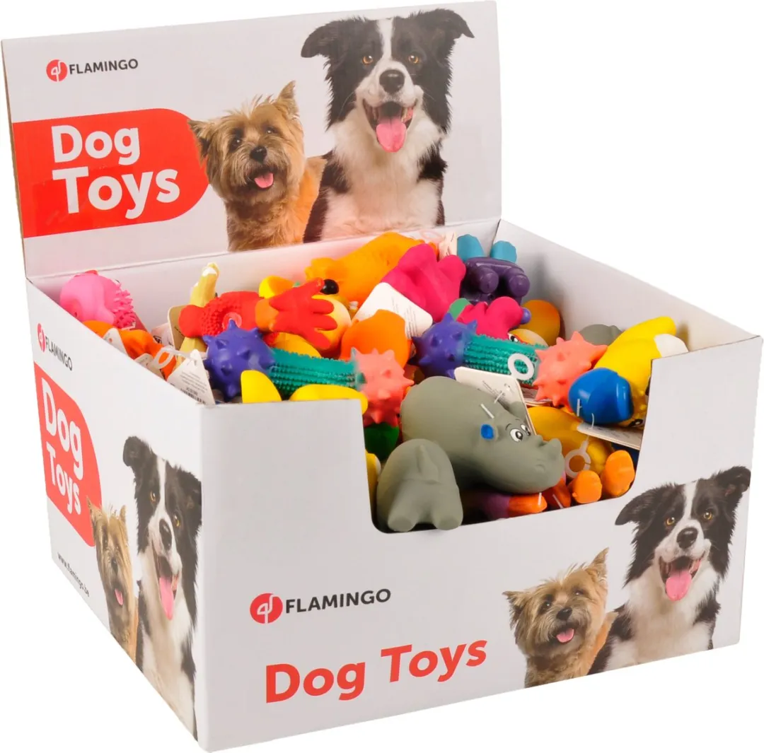 Flamingo Angus Speelgoed Honden Latex Joytoys 15 Stuks - Multicolor - afbeelding 3 van 6