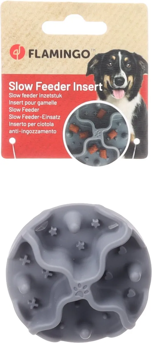 Flamingo Slow Feeder Insert Woopy Grijs Ø8cm