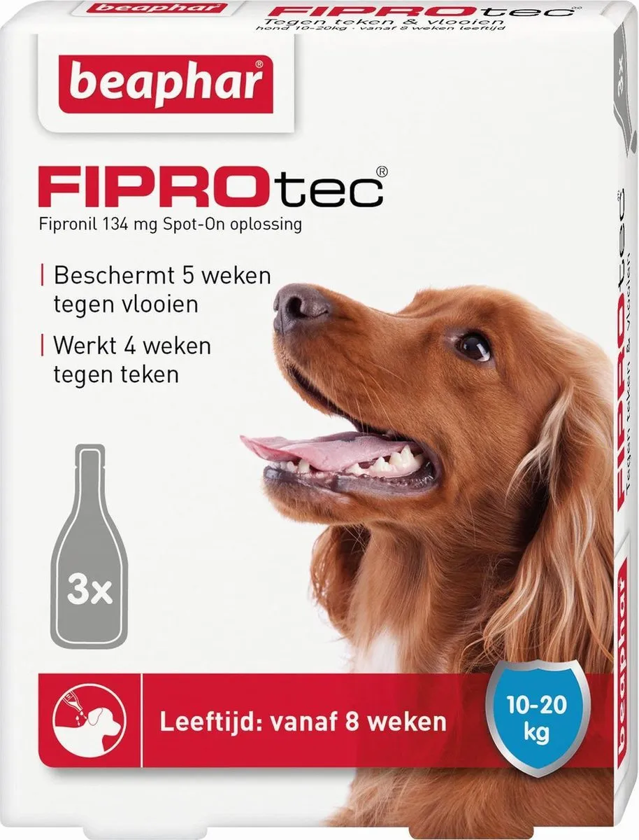 Beaphar FiproTec Hond 10-20 kg Pipetten