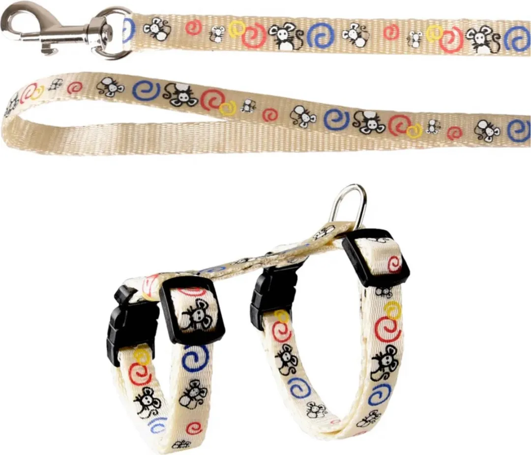 Flamingo Ziggi Kattentuig - Muismotief Wit - One Size - afbeelding 2 van 6
