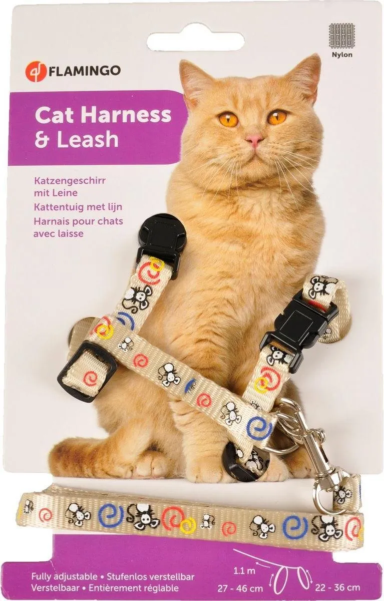 Flamingo Ziggi Kattentuig - Muismotief Wit - One Size - afbeelding 5 van 6