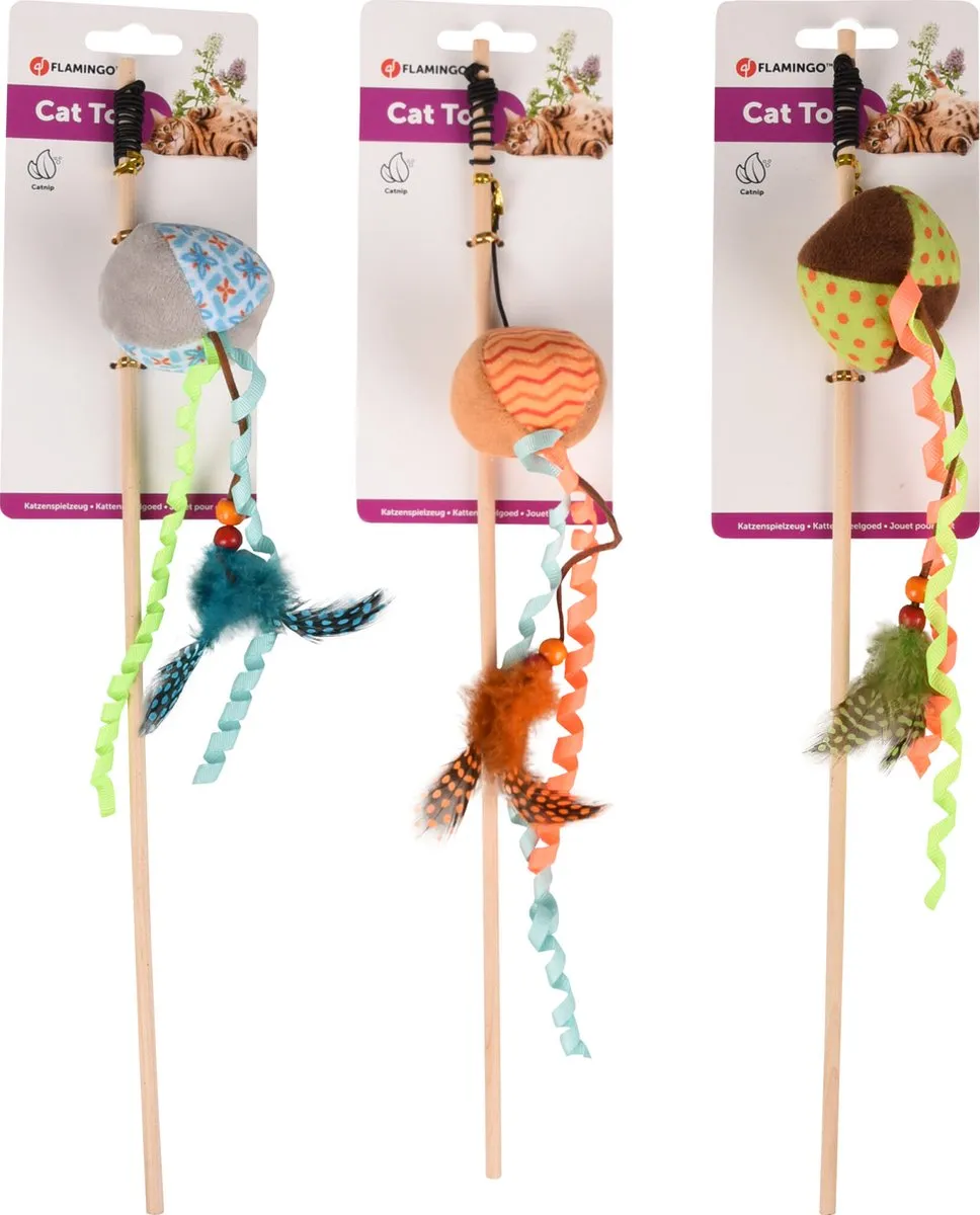 Flamingo Kirk Speelgoed Kat Hengel+bal Assortiment - 130027 - Meerdere kleuren