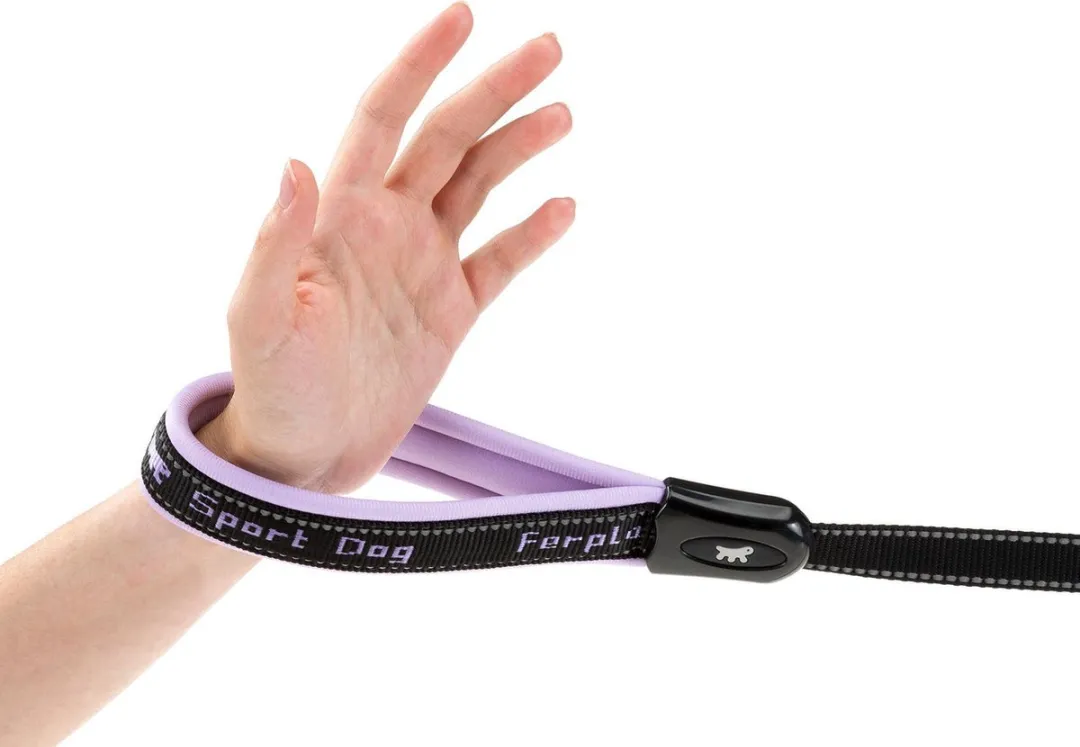 Ferplast Hondenriem Nylon Sport Dog Matic GA25/200 - Lila - afbeelding 6 van 6