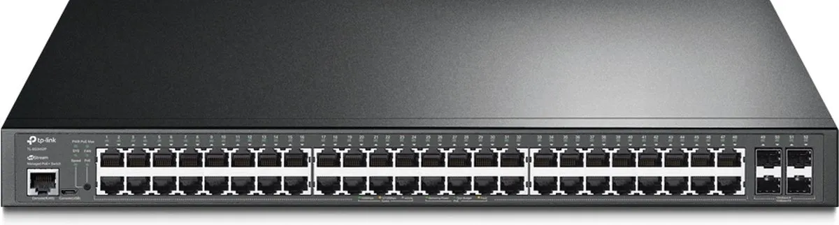 TP-Link TL-SG3452P 48x PoE Switch - 104 Gbps - Zwart - afbeelding 6 van 6