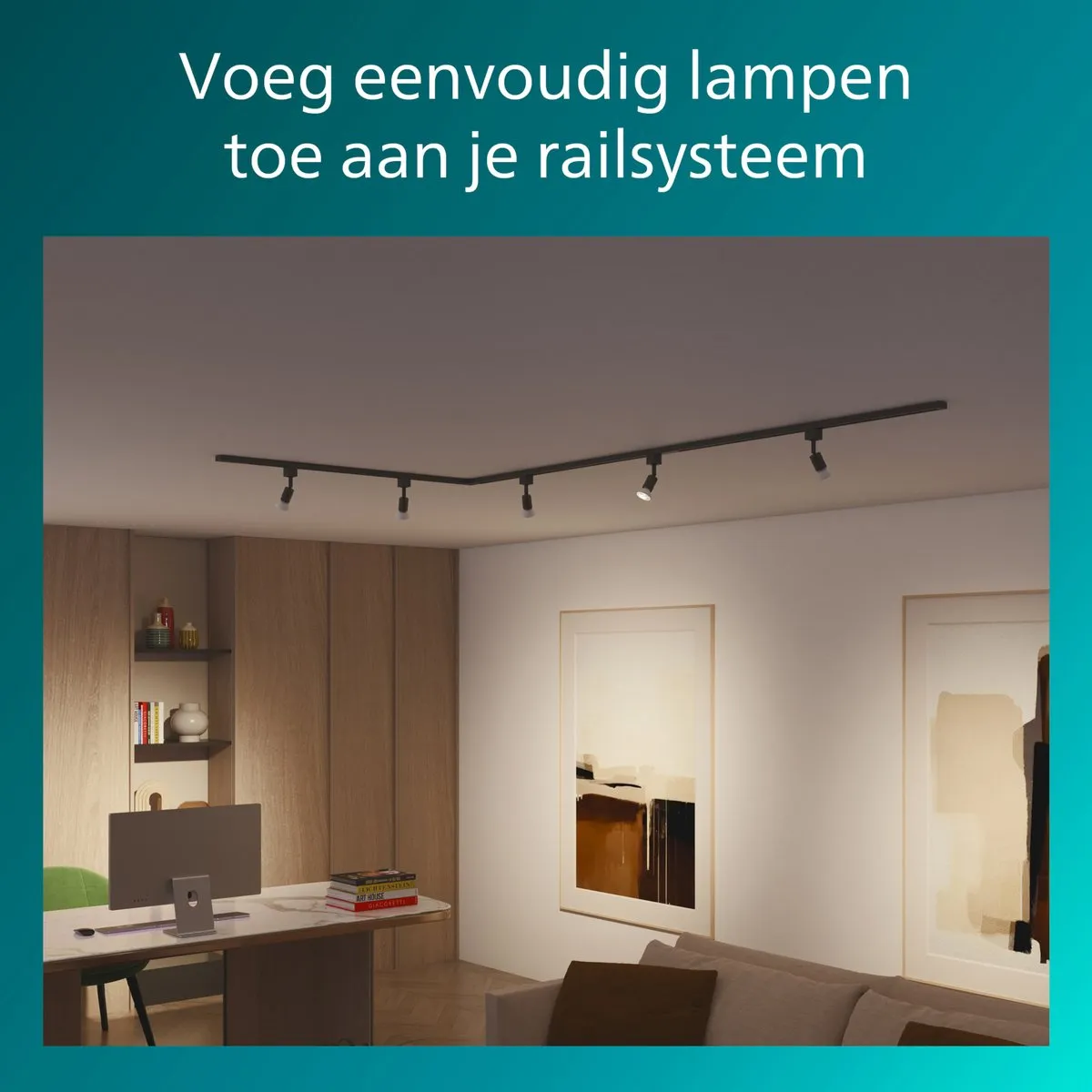 Philips EasyLink L-vormige Connector - Railverlichting - Zwart