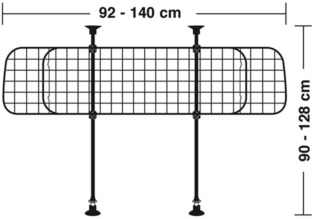 Lampa GRG-4 Telescopisch Hondenscheidingrek - Zwart