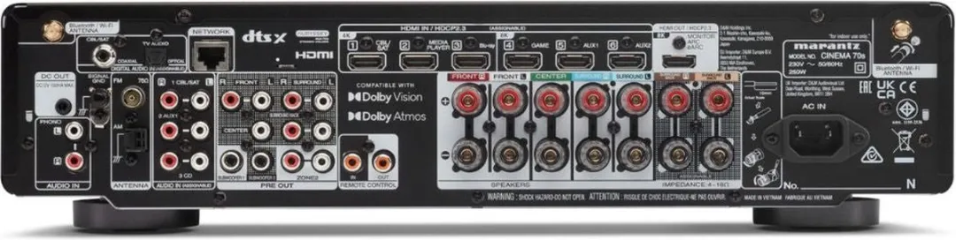 Marantz Cinema 70S AV Receiver 7.2 Kanalen - 50W - Zilver