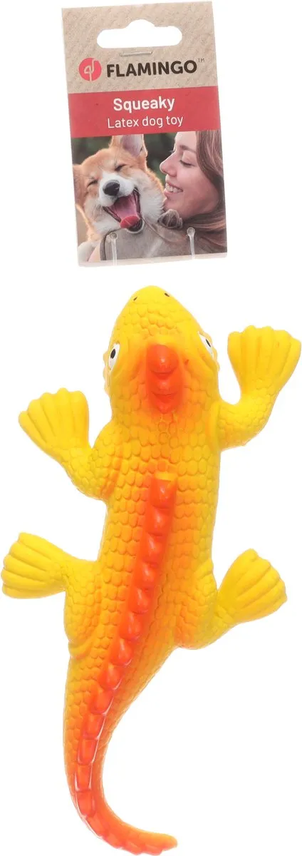 Flamingo HS Kamo Latex Hagedis Geel 11,4x23x5cm