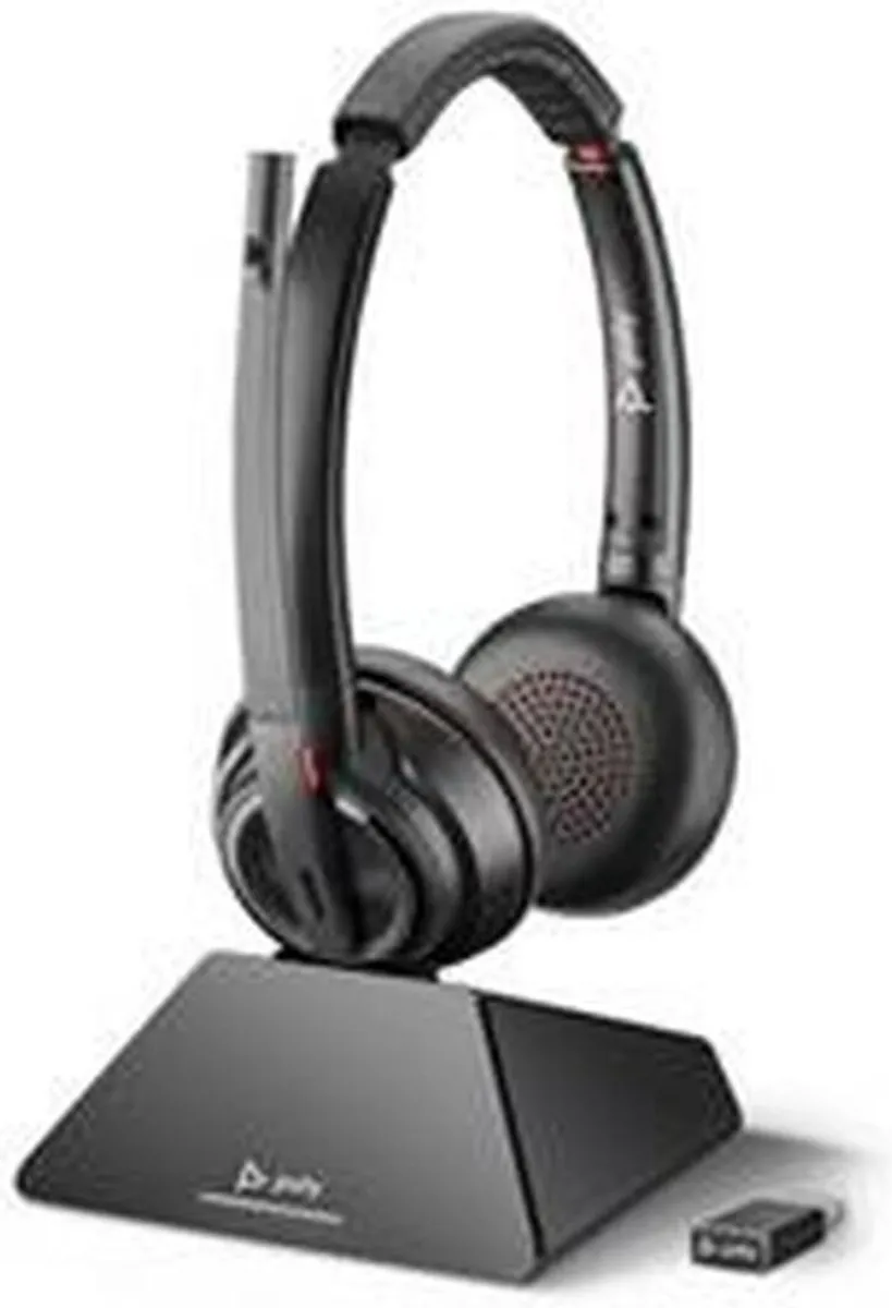 Poly Savi 8220 UC Stereo DECT-headset - USB-A - Zwart - afbeelding 6 van 6
