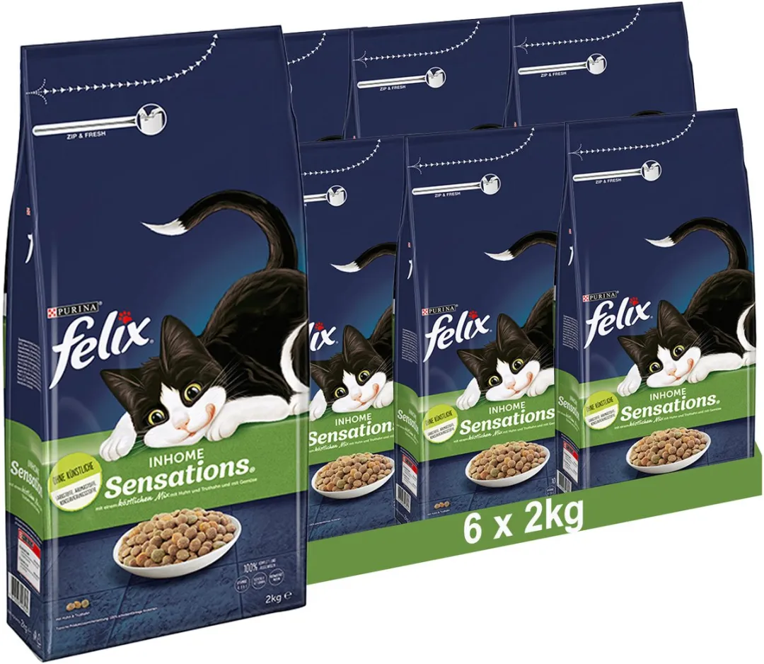 Felix Inhome Sensations Kattenvoer Kip & Groenten 12kg