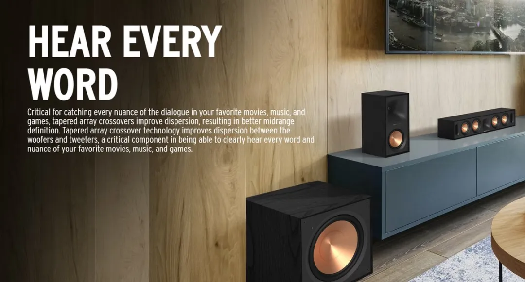 Klipsch R-30C Centerspeaker - Zwart - afbeelding 6 van 6