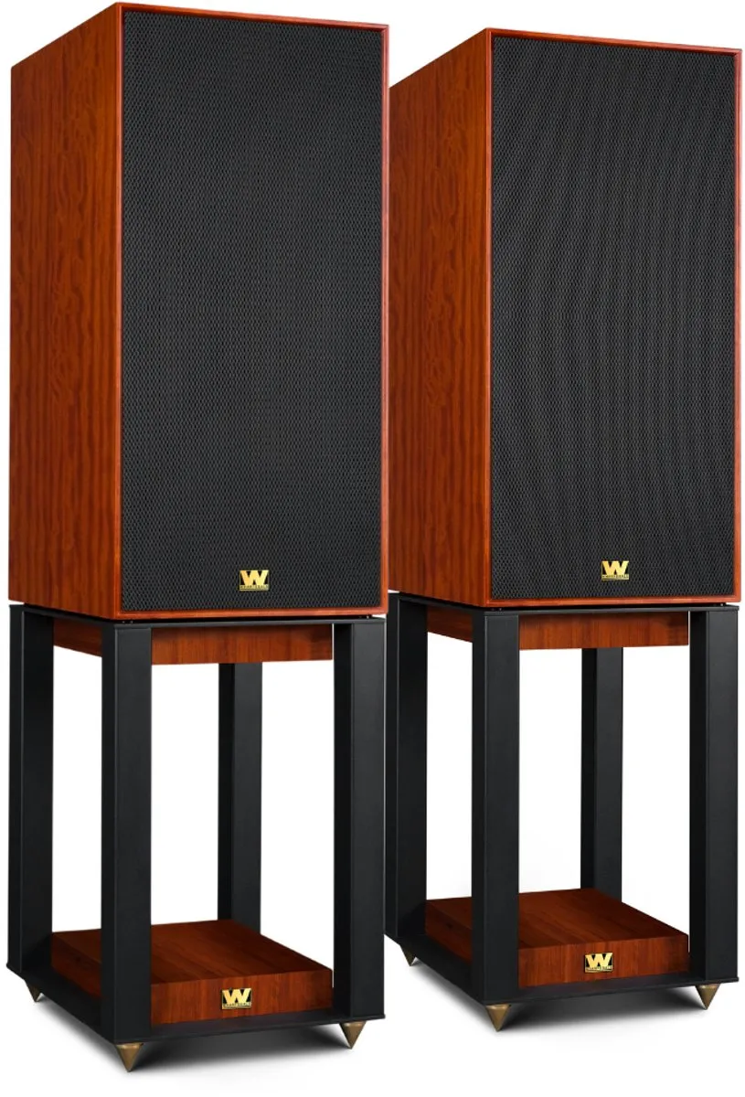 Wharfedale Super Linton 3-weg Boxen & Stands - Mahogany