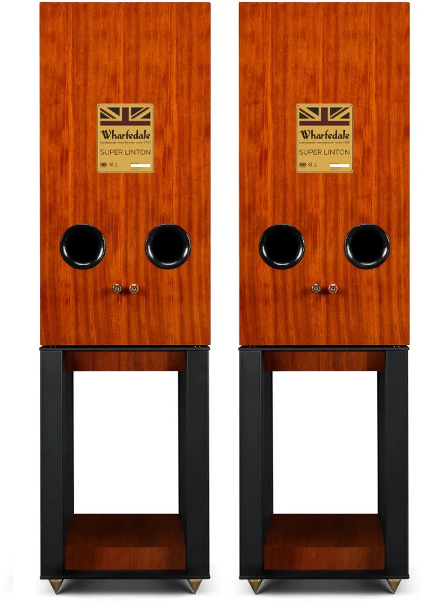 Wharfedale Super Linton 3-weg Boxen & Stands - Mahogany