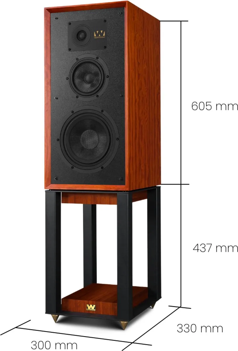 Wharfedale Super Linton 3-weg Boxen & Stands - Mahogany