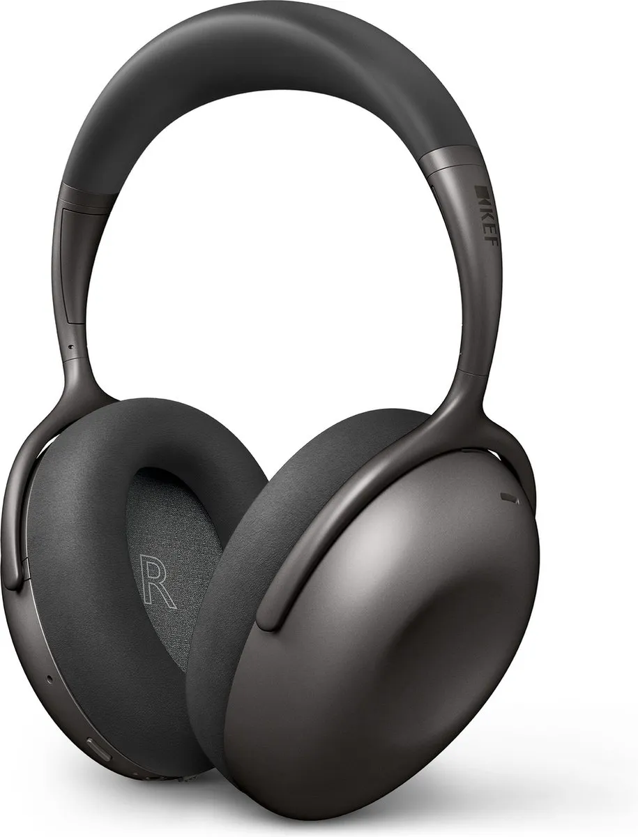 KEF Mu7 Noise Cancelling Draadloze Hoofdtelefoon - Charcoal Grey