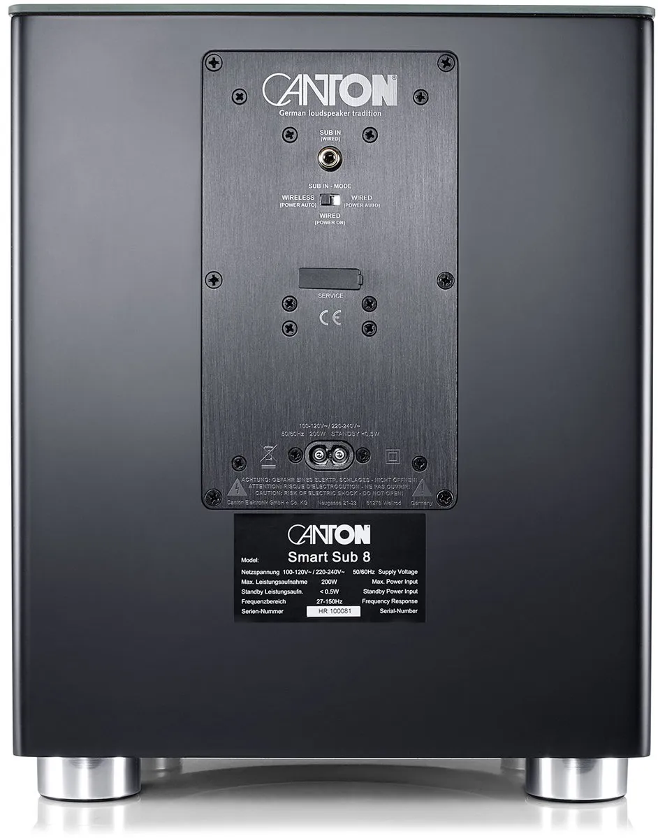 Canton Smart SUB 8 Actieve Subwoofer 200W - Zwart
