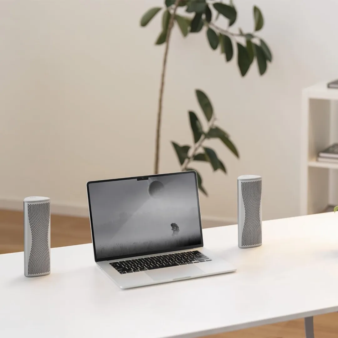 KEF Muo Draagbare Bluetooth Luidspreker 40W - Zilver