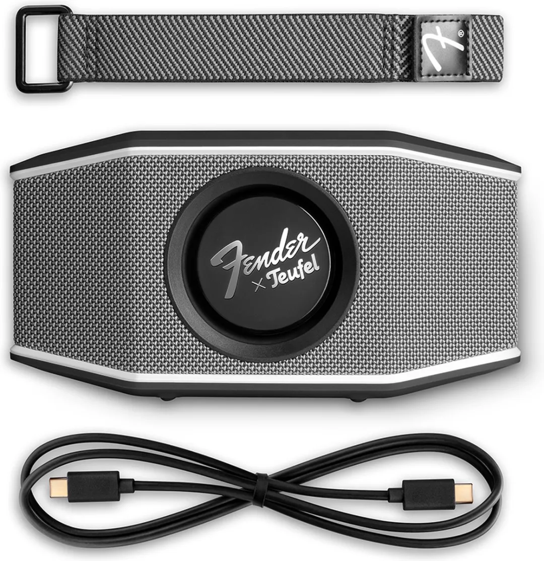 Teufel Fender Rockster GO 2 Bluetooth Speaker - Staalzwart