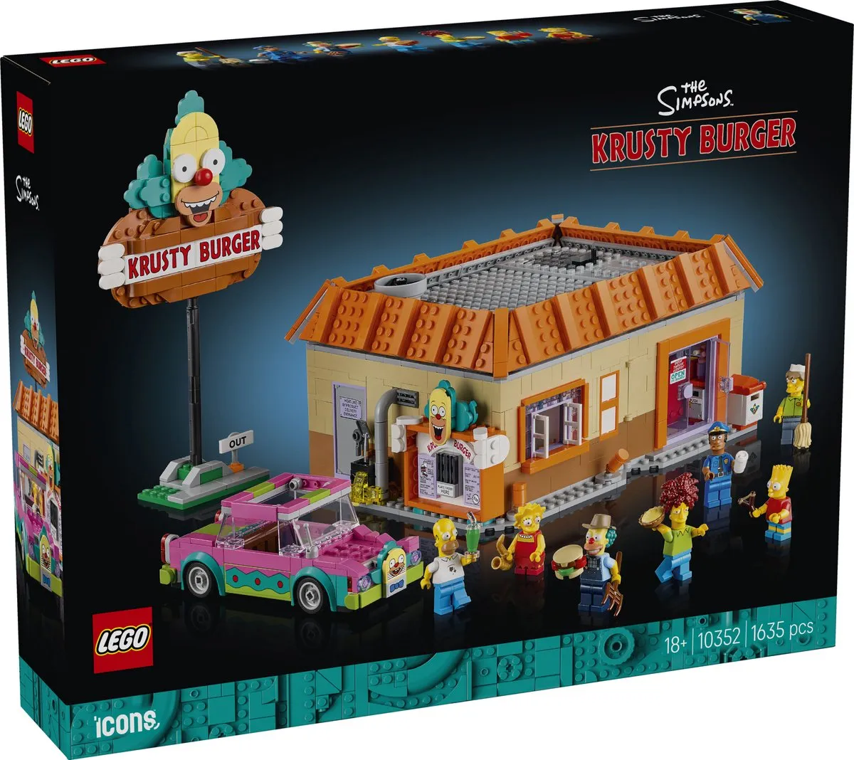 LEGO Icons The Simpsons Krusty Burger 10352 - 1635 Stukken