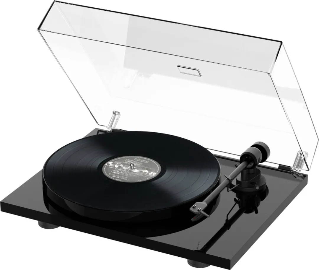 Pro-Ject Stereo Set E Phono STEREO-SET-E-PHONO-BBW - Platenspeler met versterker - 2 Boekenplankluidsprekers - Zwart/Walnoot