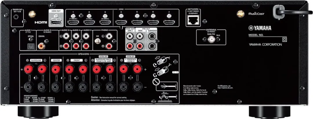 Yamaha RX-V6A AV Receiver - 125W - Dolby Atmos - afbeelding 6 van 6