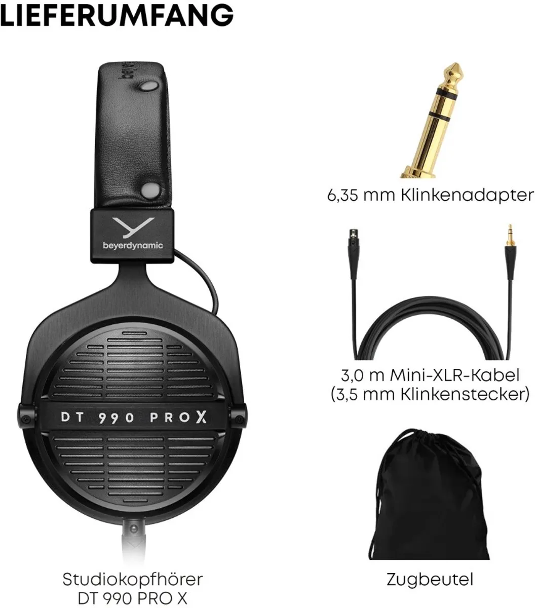 beyerdynamic DT 990 Pro X Studio Koptelefoon - 00231870 - Zwart
