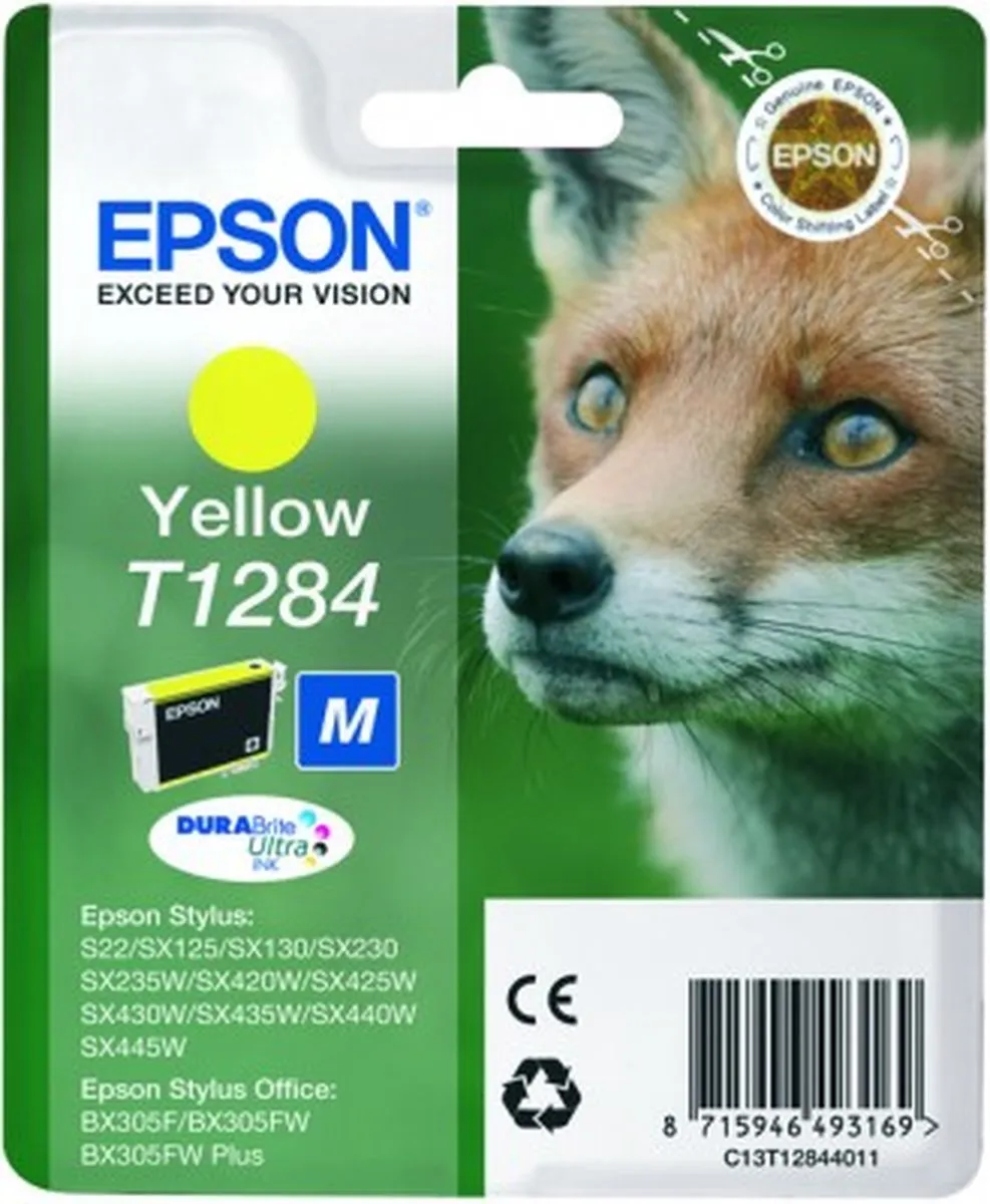 Epson T1284 Geel Inktcartridge C13T12844020