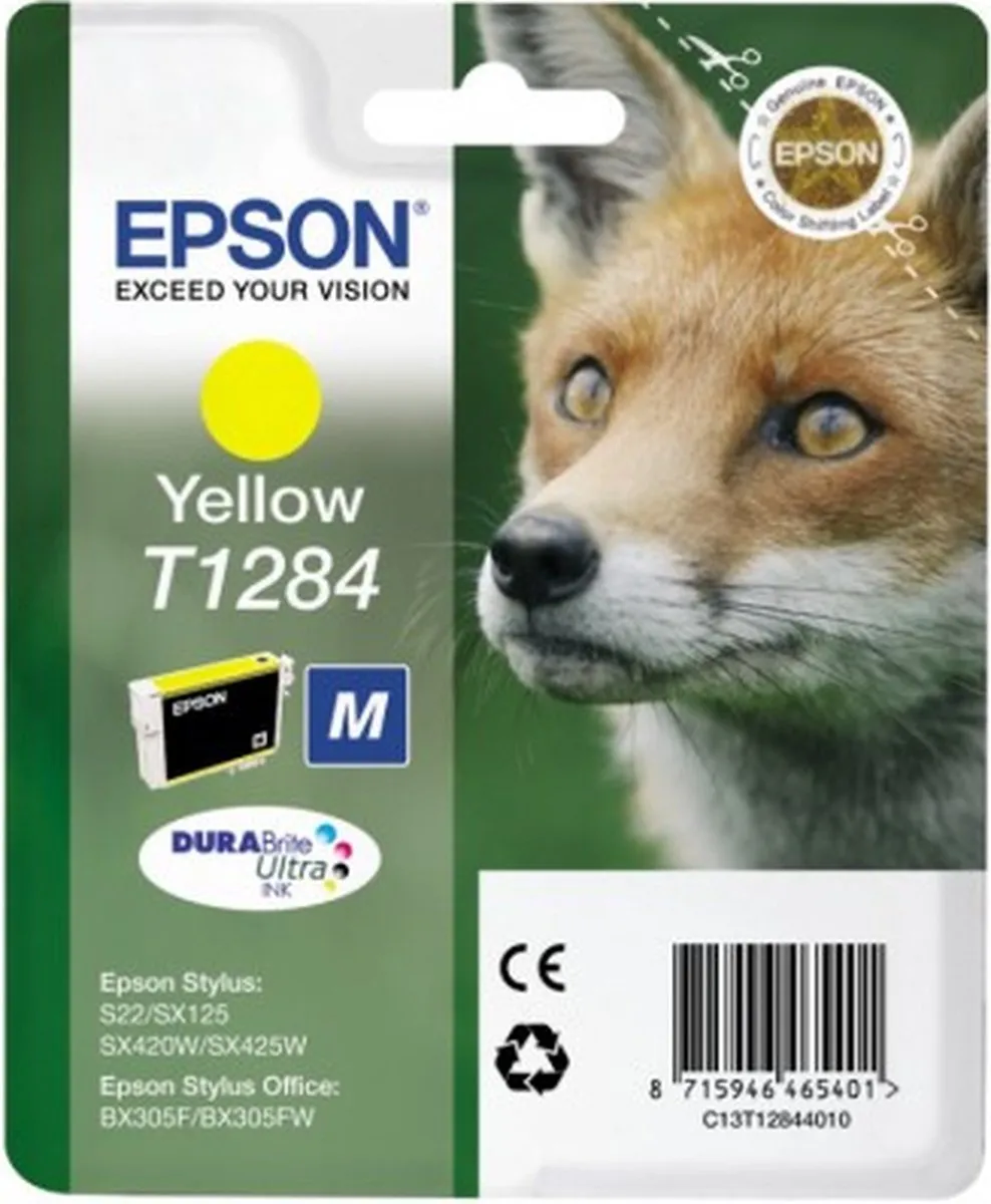 Epson T1284 Geel Inktcartridge C13T12844020