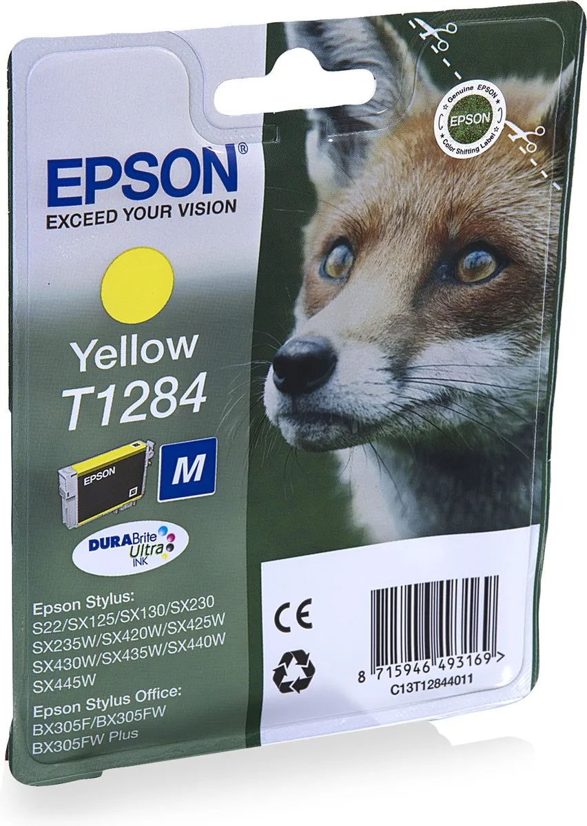 Epson T1284 Geel Inktcartridge C13T12844020