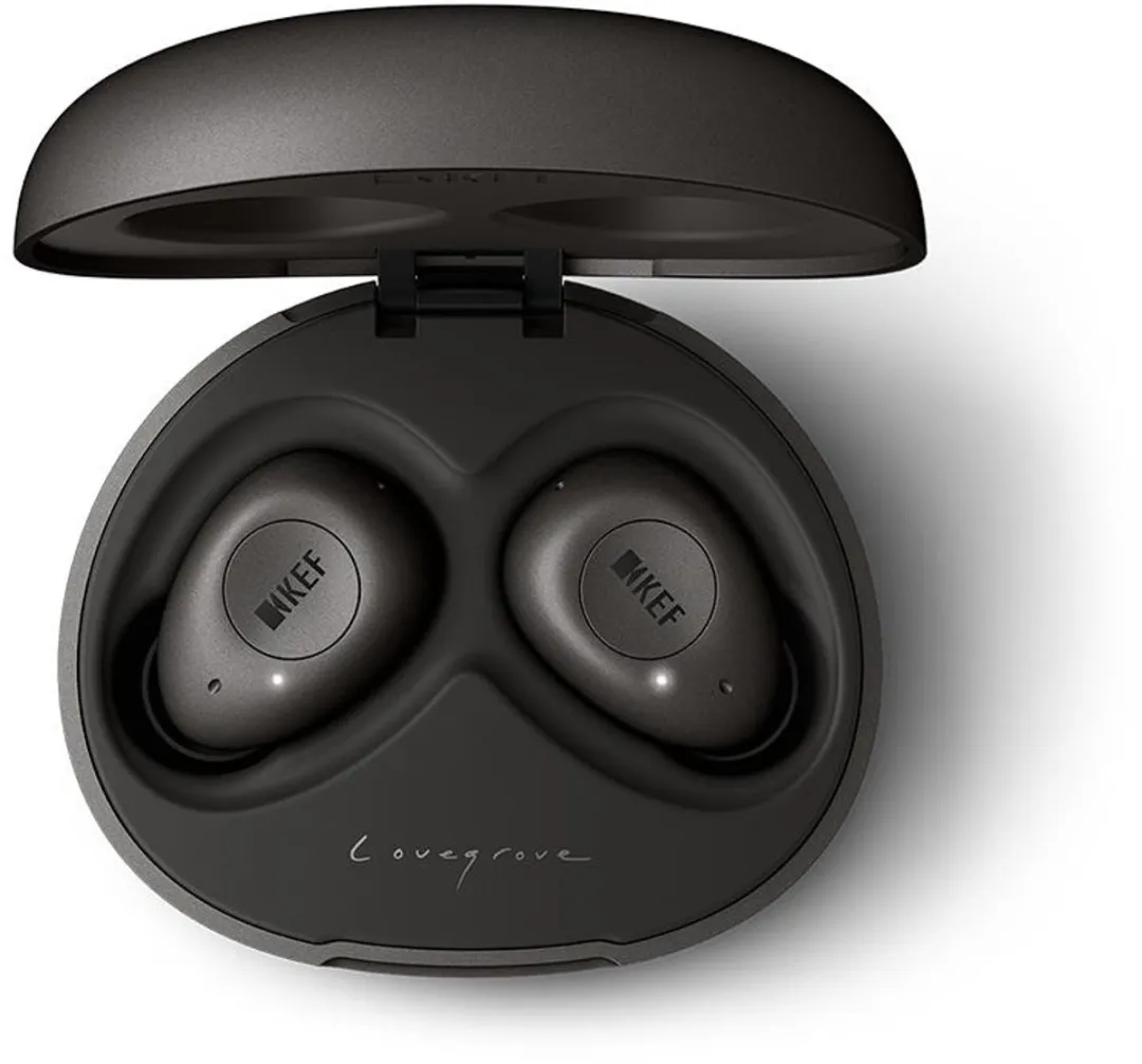 KEF MU3 True Wireless Oordopjes - Houtskool