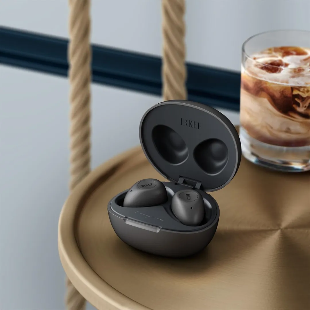 KEF MU3 True Wireless Oordopjes - Houtskool