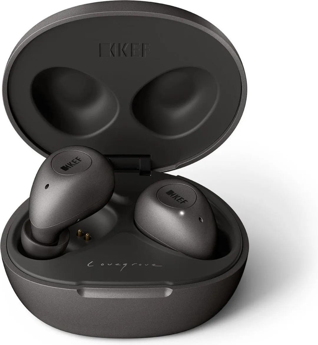 KEF MU3 True Wireless Oordopjes - Houtskool