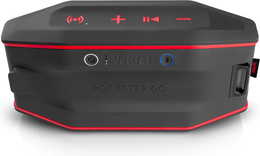 Teufel ROCKSTER GO 2 Draadloze Bluetooth Speaker - IPX67 - Zwart & Rood