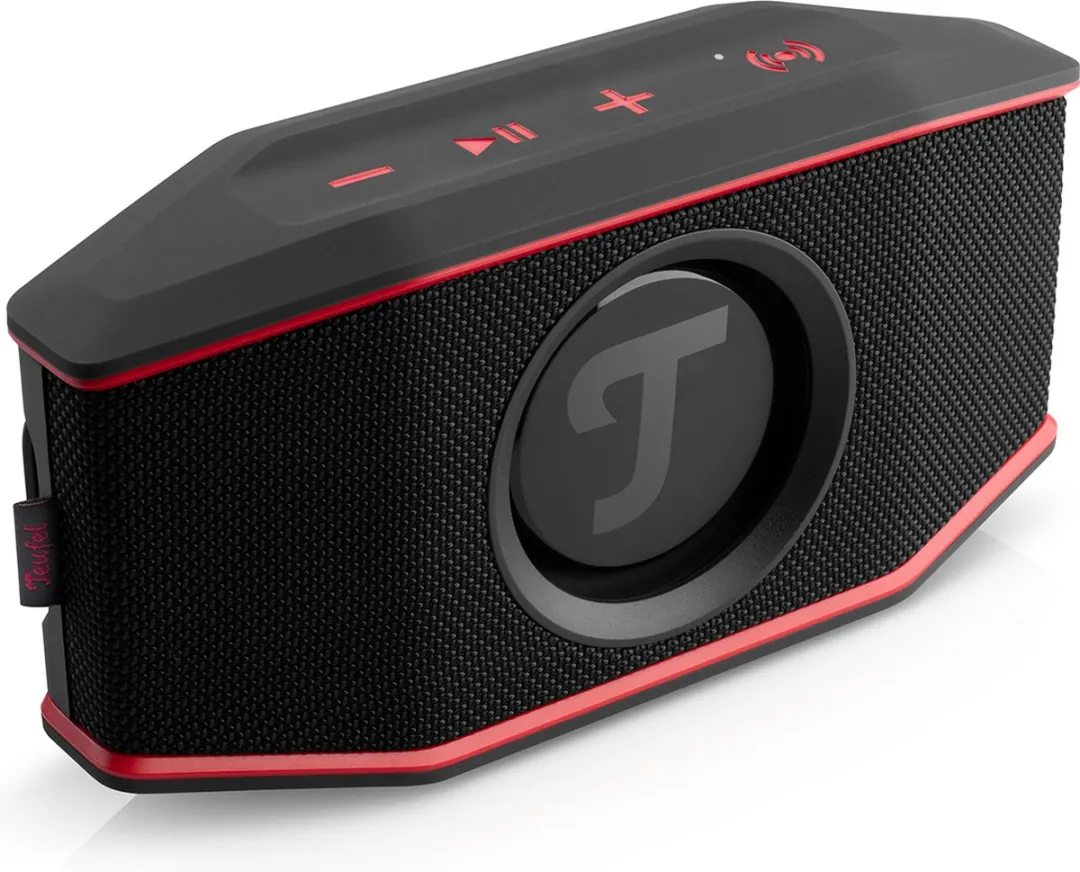 Teufel ROCKSTER GO 2 Draadloze Bluetooth Speaker - IPX67 - Zwart & Rood