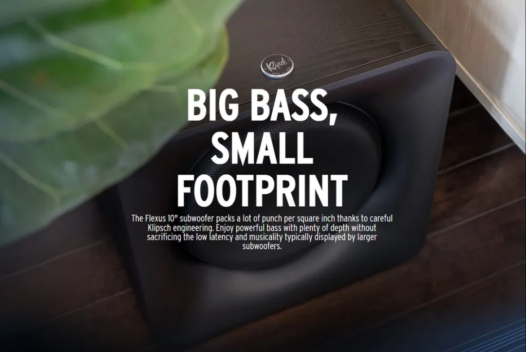 Klipsch Flexus Sub 100 Draadloze Subwoofer 80W - 10 Inch - Zwart