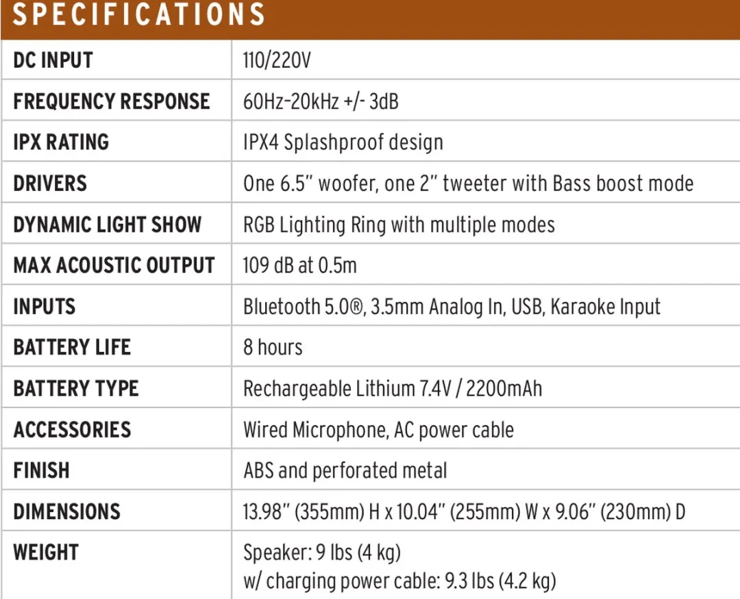 Klipsch GIG XL Party Speaker K1071865 - Karaoke Bluetooth - Zwart