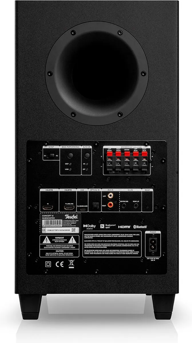 Teufel Consono 25 Concept 2.1 Set - Subwoofer met AV-ontvanger - Zwart