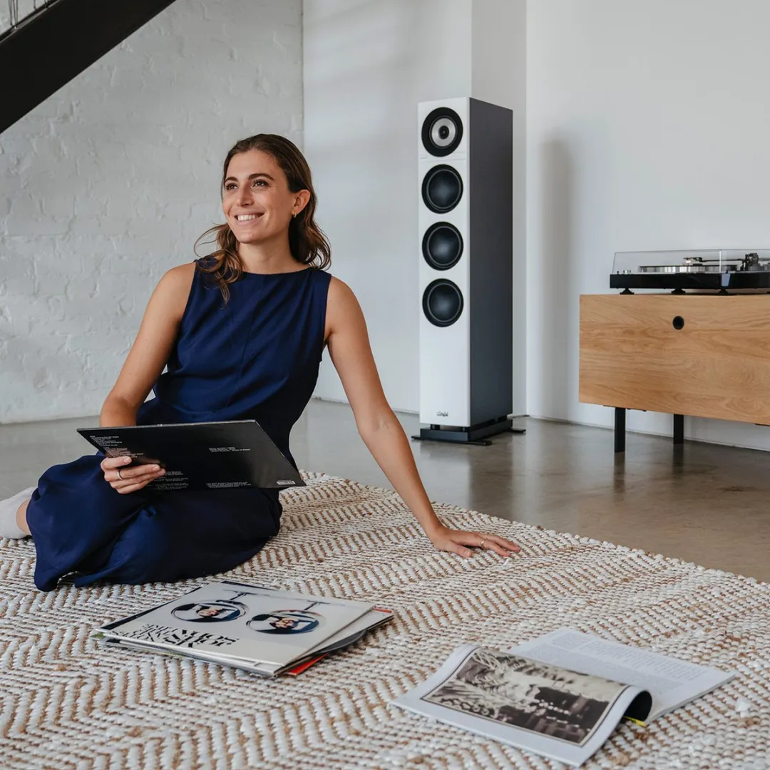 Teufel DEFINION 3 Set 2 Vloerstaande speakers - wit/zwart