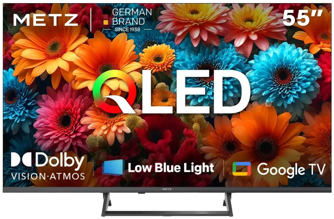 METZ 55MQF7500Z – 55 inch 4K QLED Smart TV – Google TV – Dolby Vision & Atmos – HDMI 2.1 – Smart TV met WiFi & Bluetooth