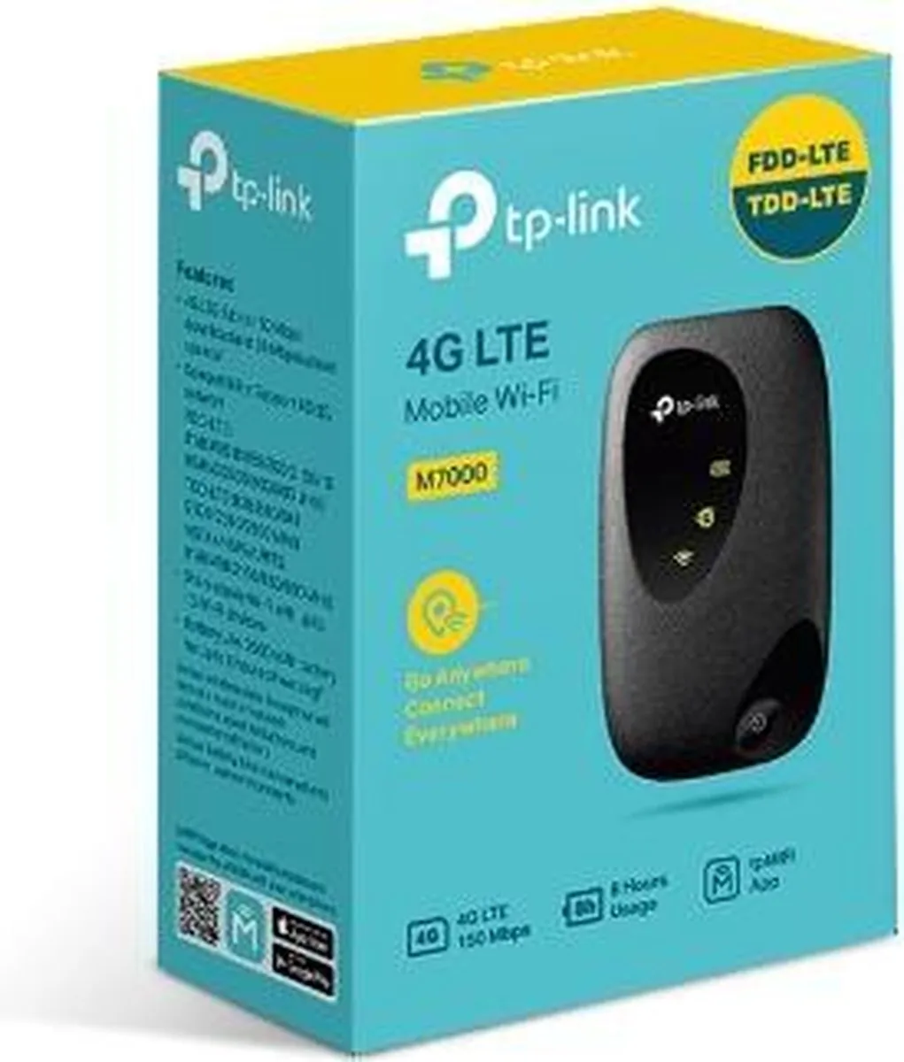 TP-Link M7010 MiFi Router - 10 Gebruikers - Zwart