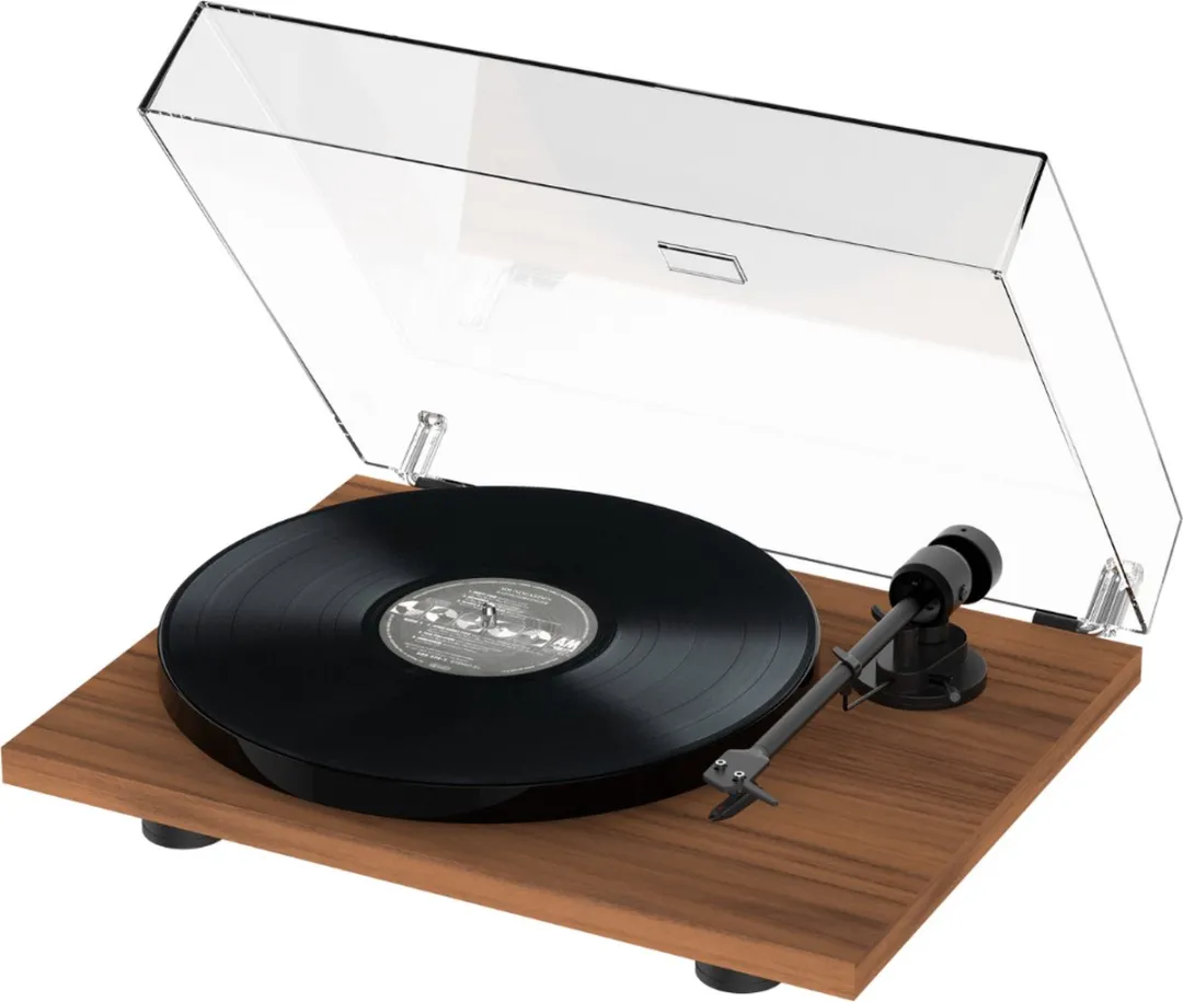 Pro-Ject Stereo Set E Phono Walnoot/Zwart - Platenspeler met versterker & speakers