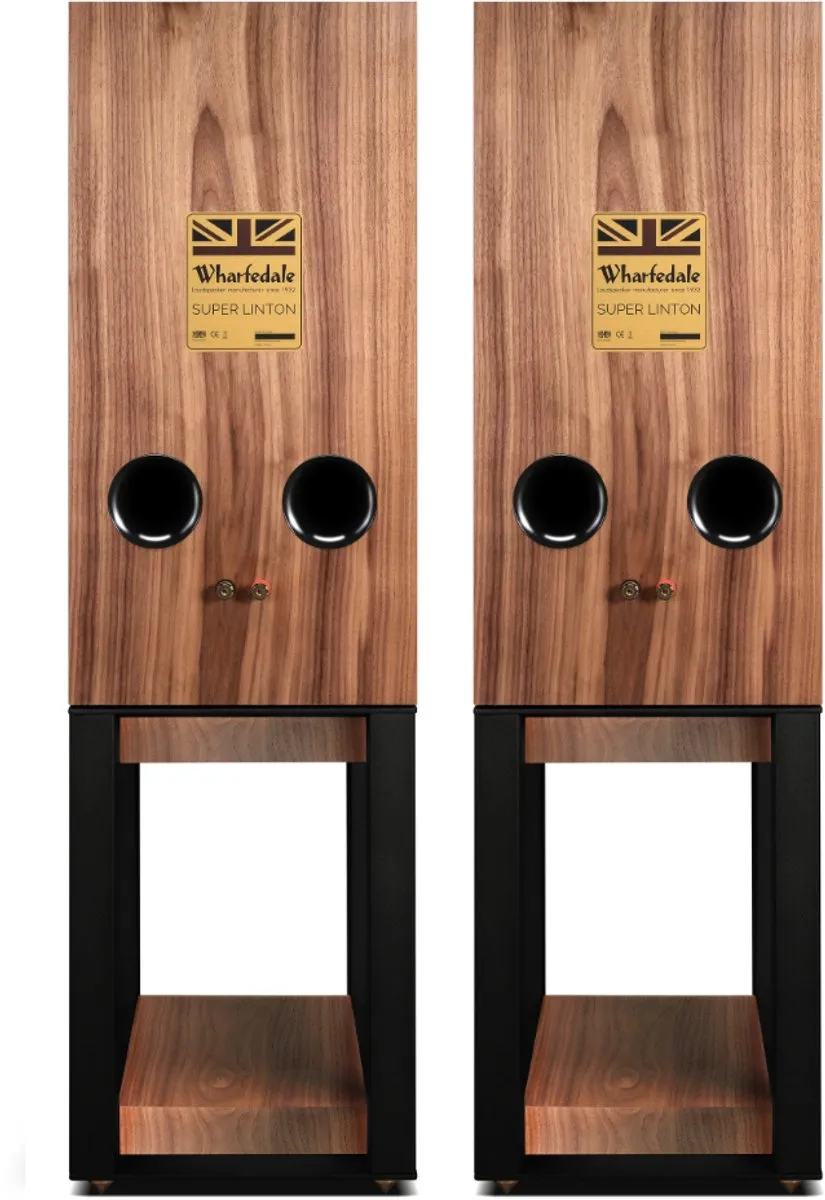 Wharfedale Super Linton 3-weg Luidsprekers & Stands - Walnoot