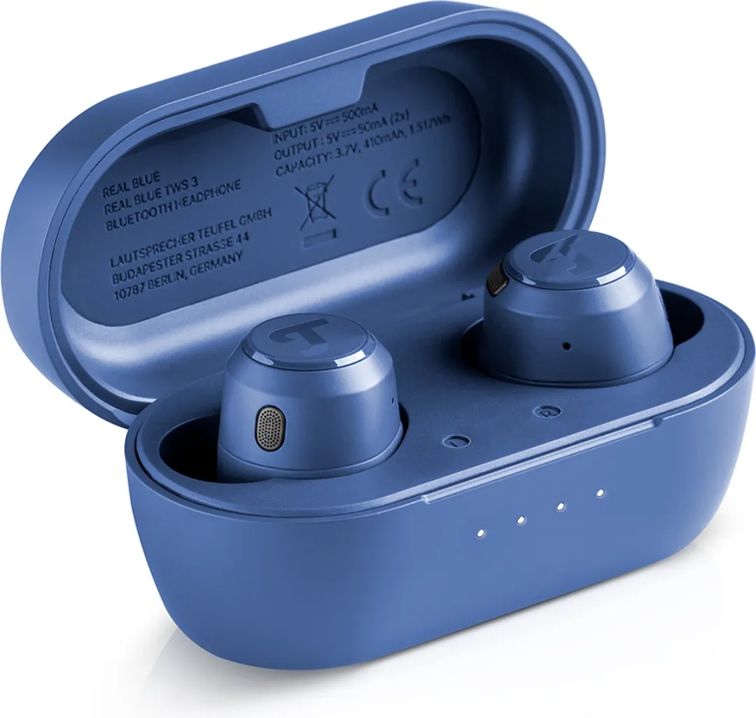 Teufel REAL BLUE TWS 3 Draadloze Oortjes - IPX4 - staalblauw - afbeelding 6 van 6